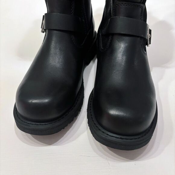 Xelement Women's Black Tribal Skull Leather Motorcycle Riding Boots Size 8 - Picture 6 of 14